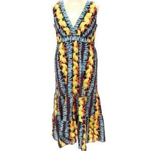 CAbi Limited Cotton Tropical Sleeveless Maxi Dress